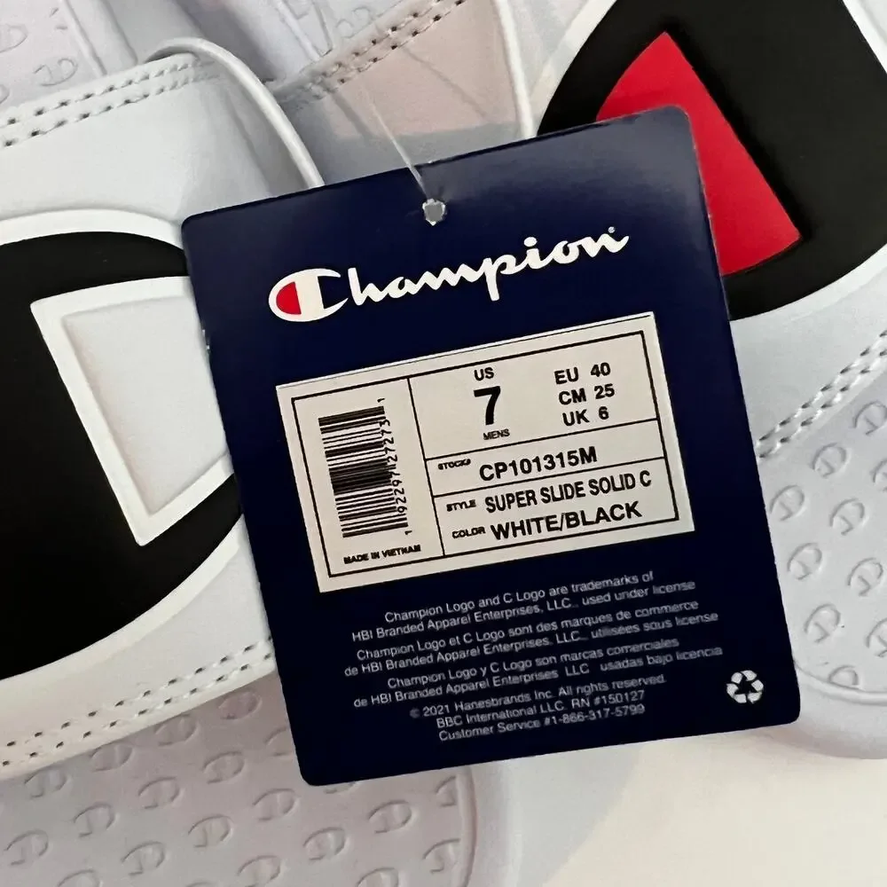 Champion Men's Athletic Sporty Logo Slide Sz 7